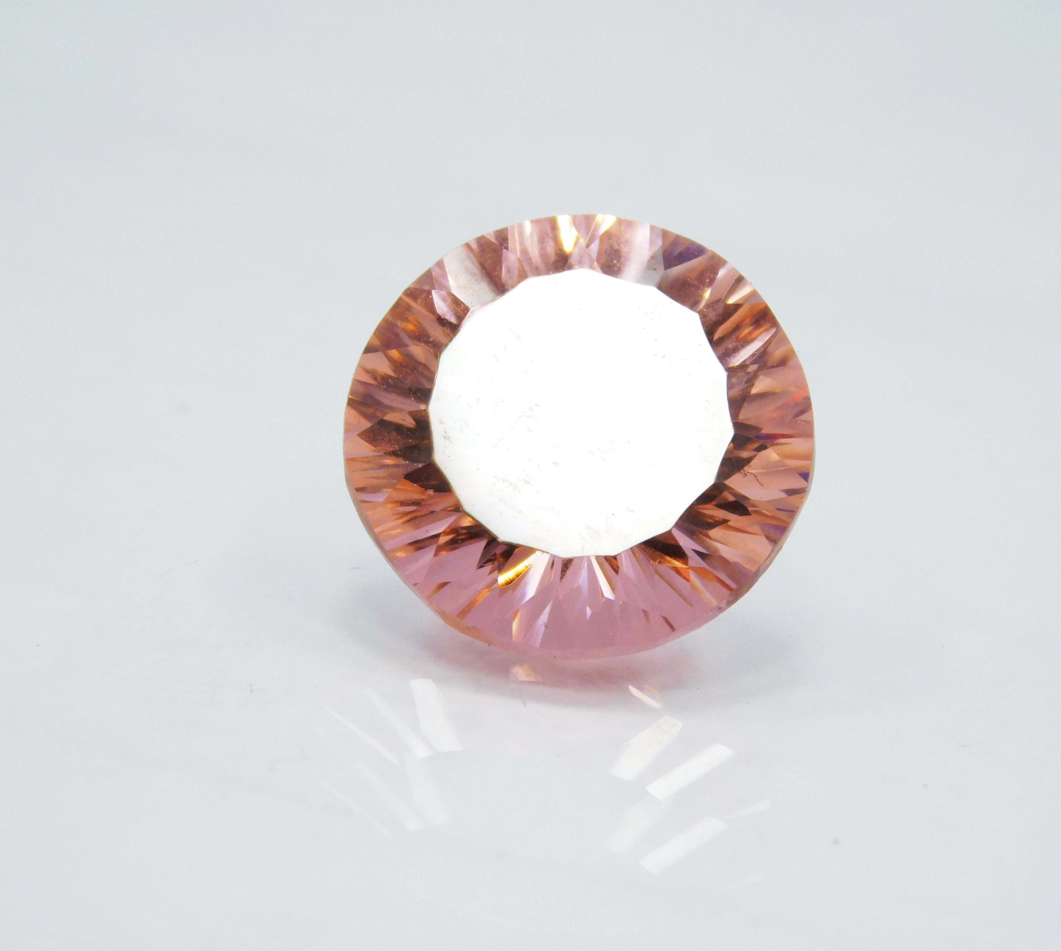 17.90ct Round Concave Peach Sunstone