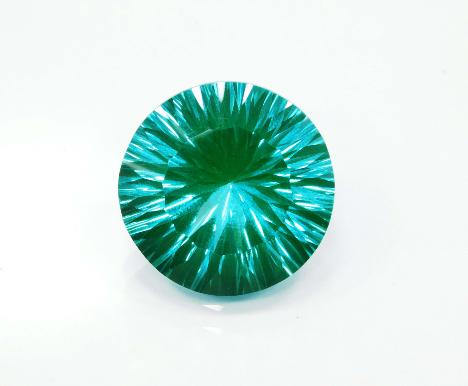Greenish Blue Sapphire Helix Round Cut