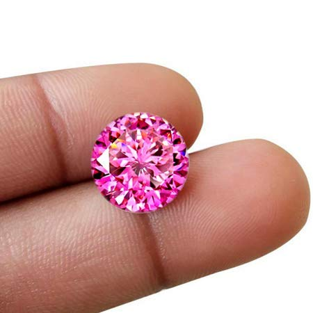 Pink 1Carat Round Cut Moissanite