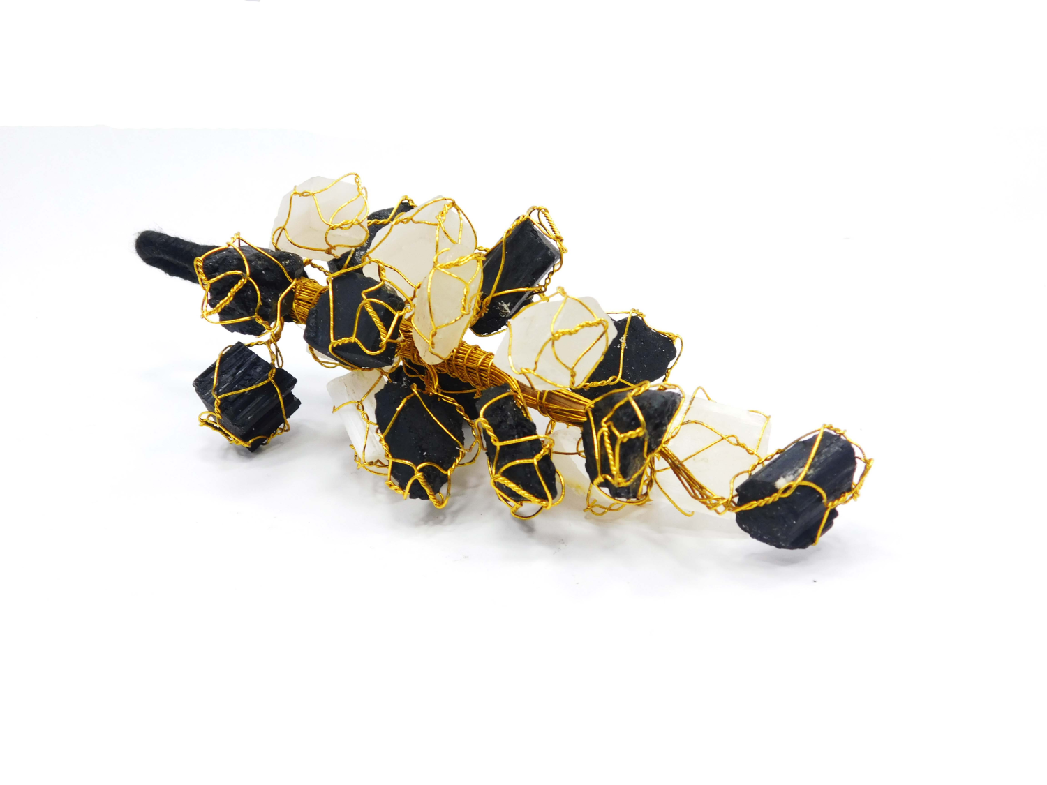 Black Tourmaline + Selenite Hanger