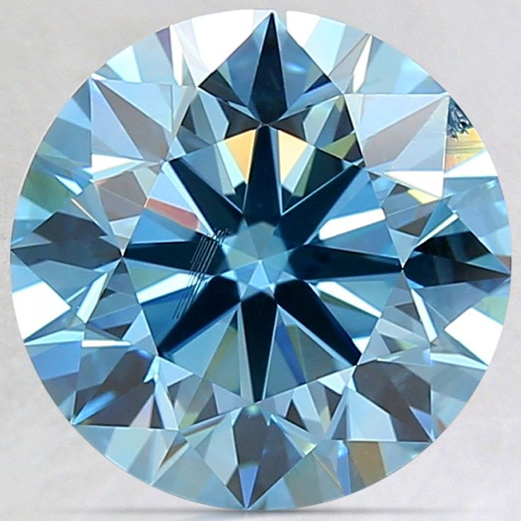 3Ct Colored Moissanite Fancy Vivid Blue